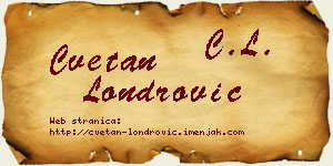 Cvetan Londrović vizit kartica